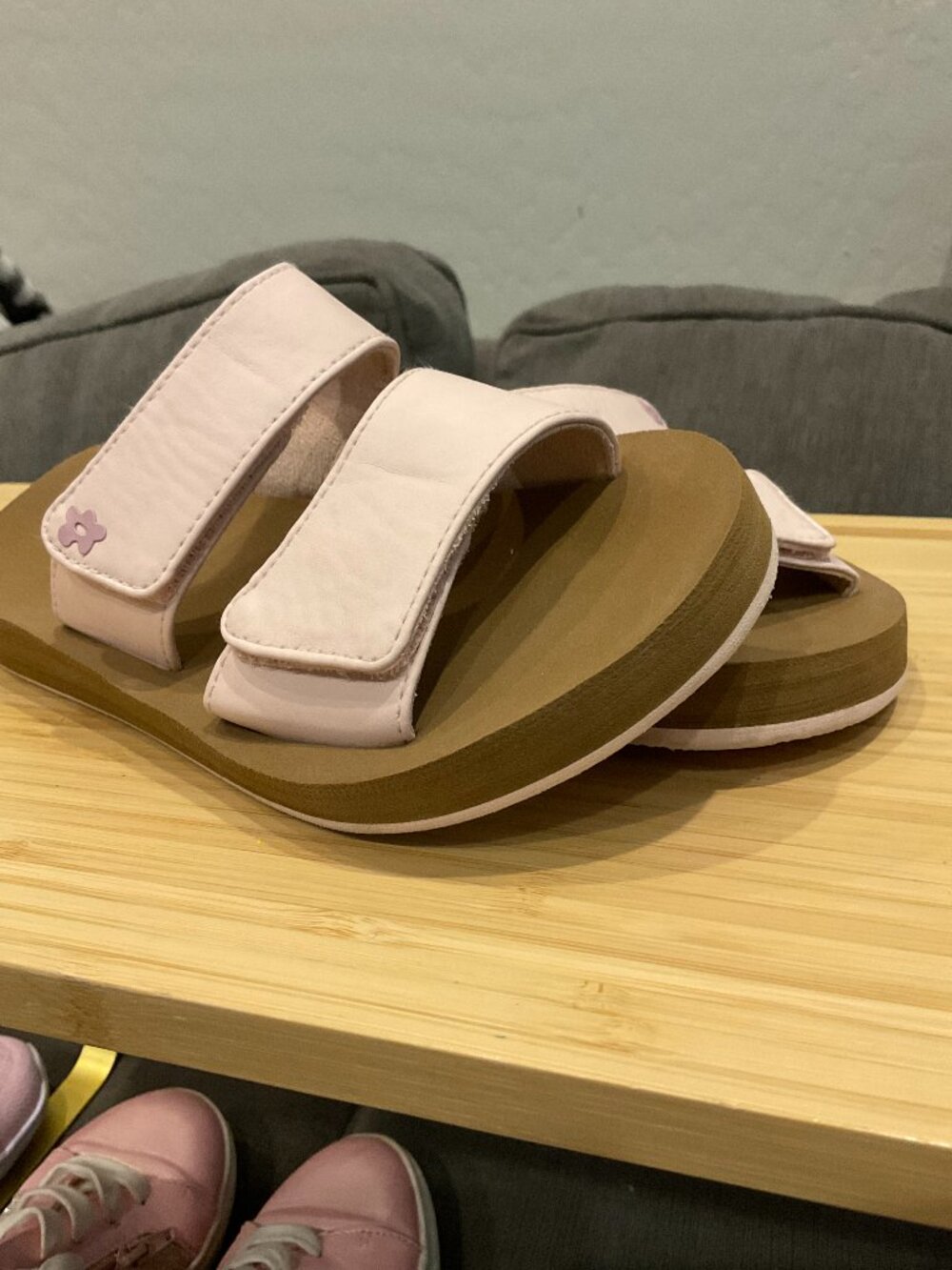 Cobian Salt + Light Girls Blush Pink Slide Sandals US 2/3